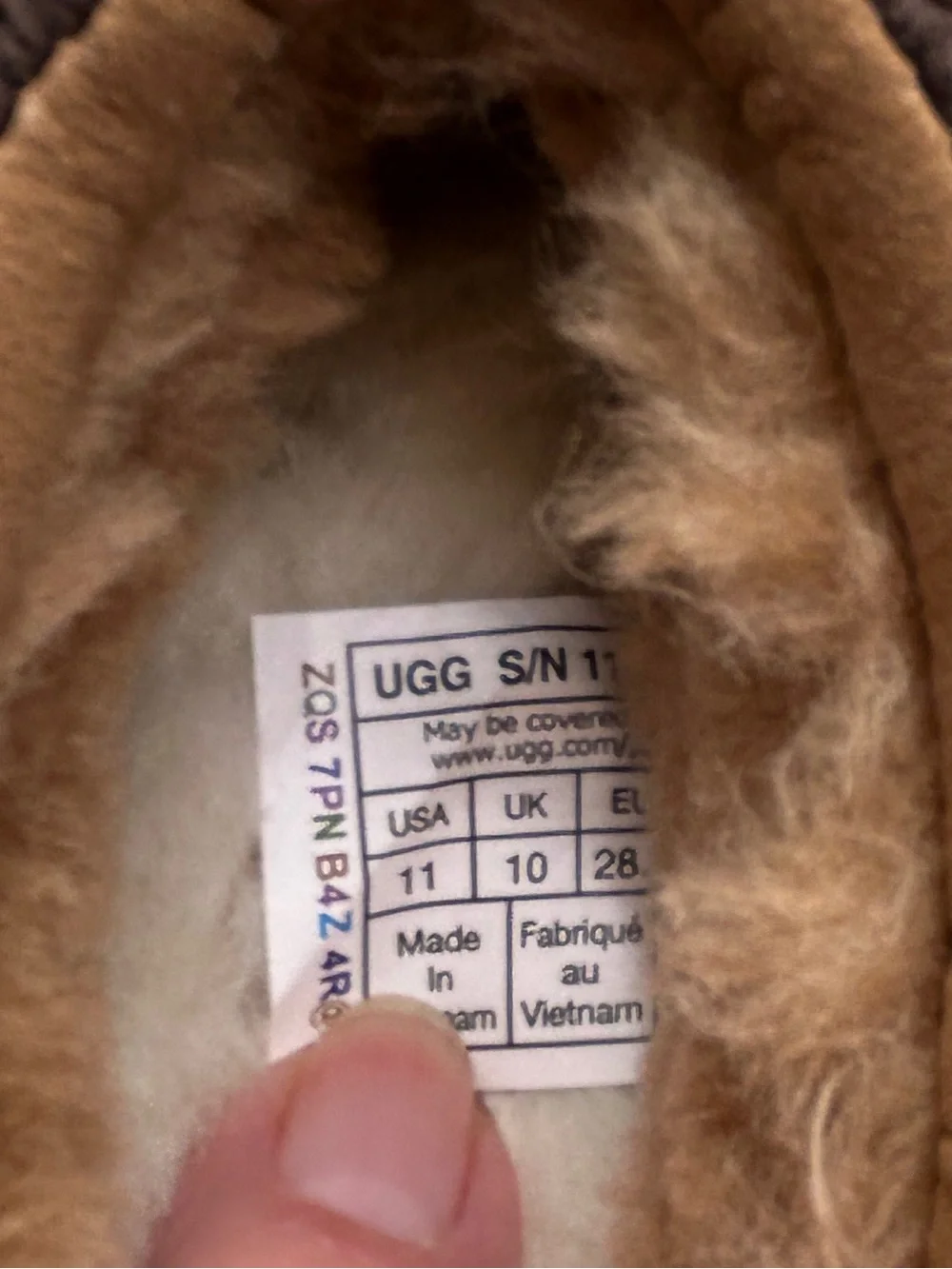 Uggs Cozy Maxi curly Tasman Plush - Chestnut size Kids 11 NWT
